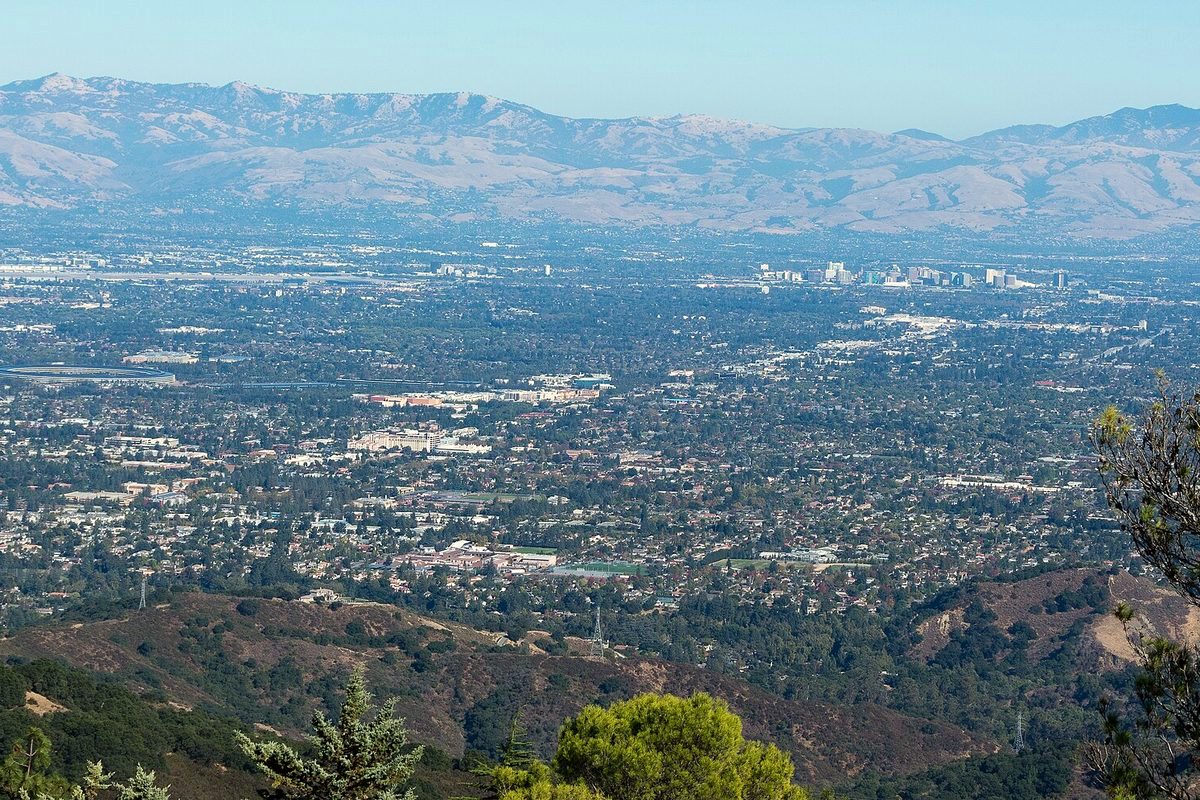 San Jose and Silicon Valley seen from the eastern foothills