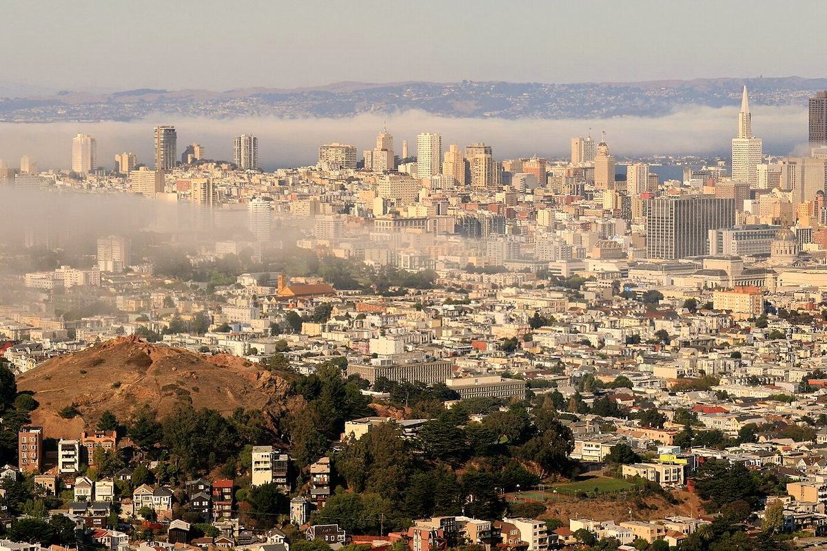 Fog rolling over San Francisco